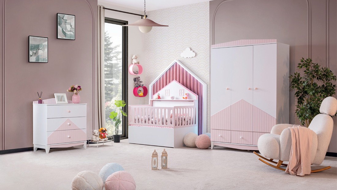Crain Bebek Odası Pembe